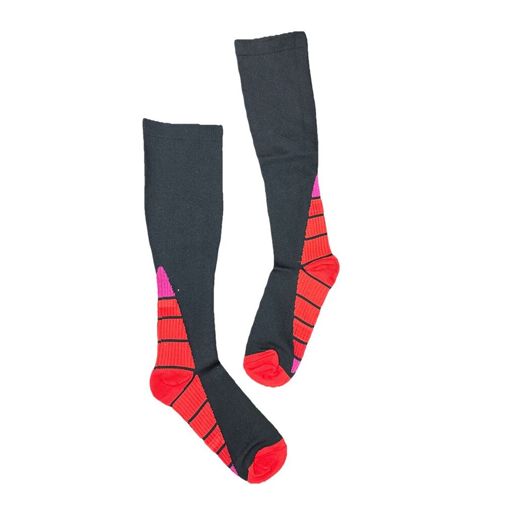 Sports Compression Socks Compression Stockings Athletic Socks (S/M,Red)